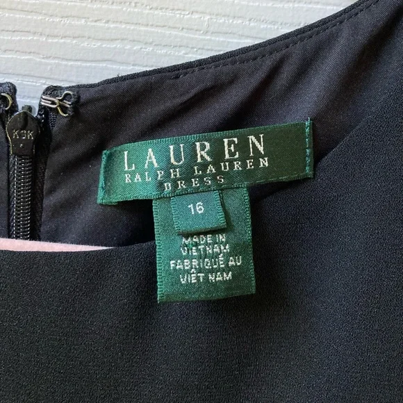 NWT Ralph Lauren Professional Black Dress | Size 16 - Picture 5 of 5